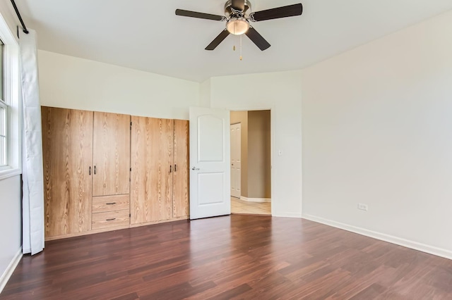15157 Hilltop Ct, Orland Park, IL 60462 - unfurnished bedroom featuring wood finished floors and ceiling fan