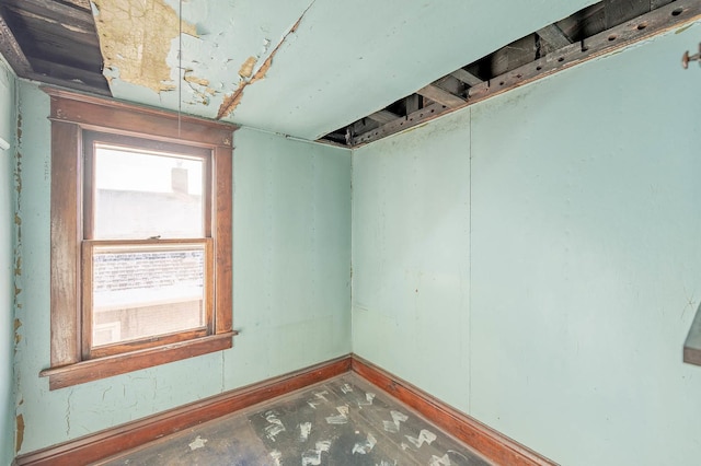 view of spare room