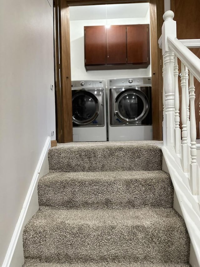 11224 Marley Brook Ct, Orland Park, IL 60467 - stairway with washing machine and dryer