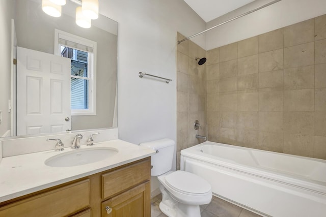 6025 N Ridge Ave Unit 1W, Chicago, IL 60660 - full bathroom featuring vanity, shower / bath combination, and tile patterned floors