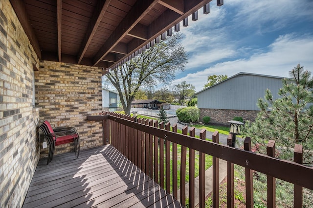 922 E Old Willow Rd Unit 204, Prospect Heights, IL 60070 - view of wooden balcony with a wooden deck