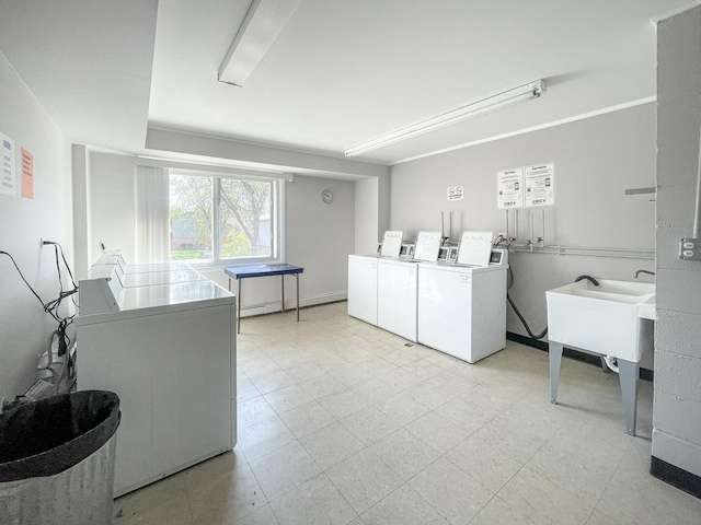 922 E Old Willow Rd Unit 204, Prospect Heights, IL 60070 - shared laundry room with washer and clothes dryer