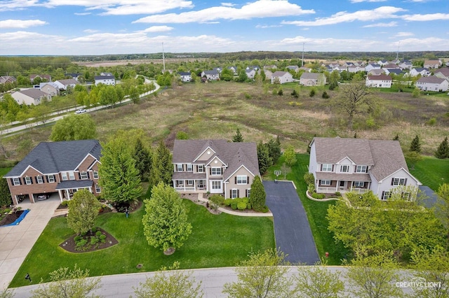 aerial perspective of suburban area