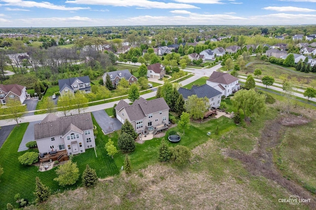 aerial view of residential area