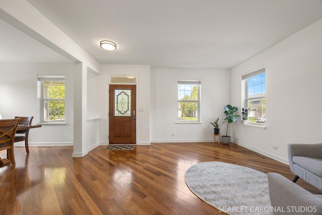 700 Wilmore Dr, Oswego, IL 60543 - entryway with wood finished floors and baseboards