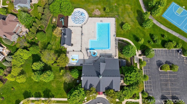 700 Wilmore Dr, Oswego, IL 60543 - bird's eye view of a pool area