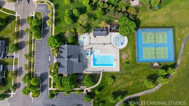 700 Wilmore Dr, Oswego, IL 60543 - aerial view of a pool area