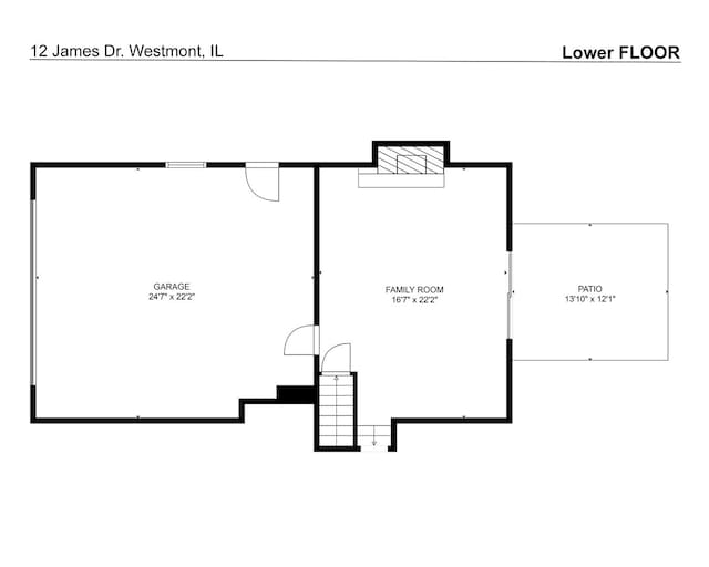 12 James Dr, Westmont, IL 60559 - room layout