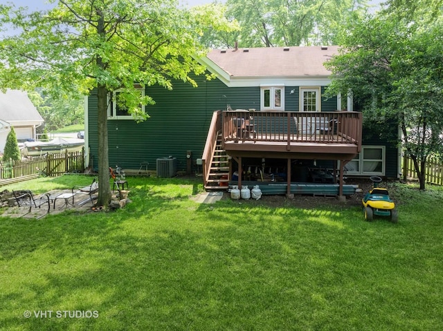 1916 Saginaw Ct, Naperville, IL 60565 - back of house featuring a wooden deck and stairs
