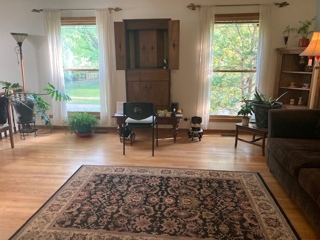1916 Saginaw Ct, Naperville, IL 60565 - living room with wood finished floors and an office area