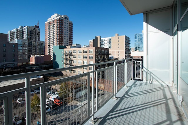 balcony with a view of city