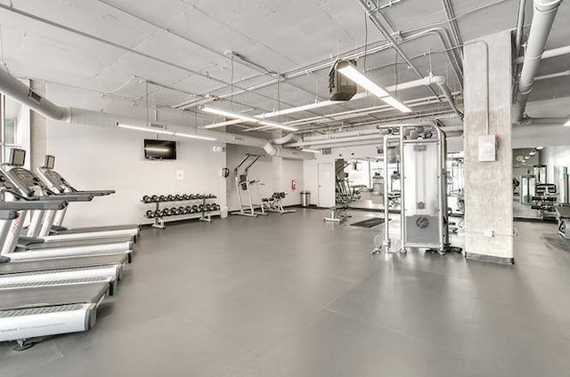 view of workout area