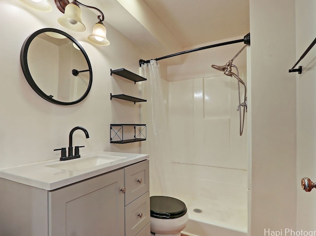 1291 Banbury Rd, Mundelein, IL 60060 - bathroom with a stall shower, toilet, and vanity