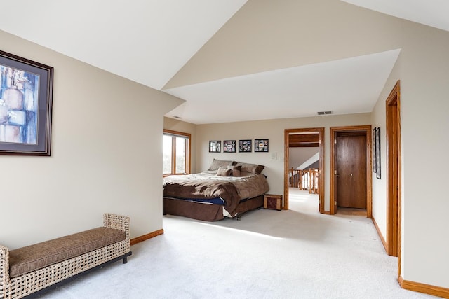 15521 S Mallard Ln, Homer Glen, IL 60491 - carpeted bedroom featuring baseboards and high vaulted ceiling