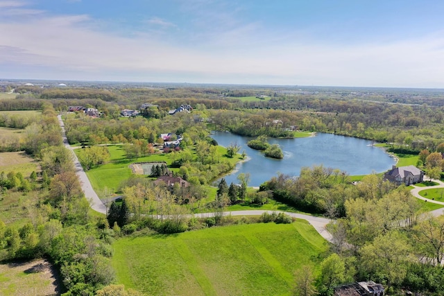 15521 S Mallard Ln, Homer Glen, IL 60491 - drone / aerial view of a large body of water and a heavily wooded area