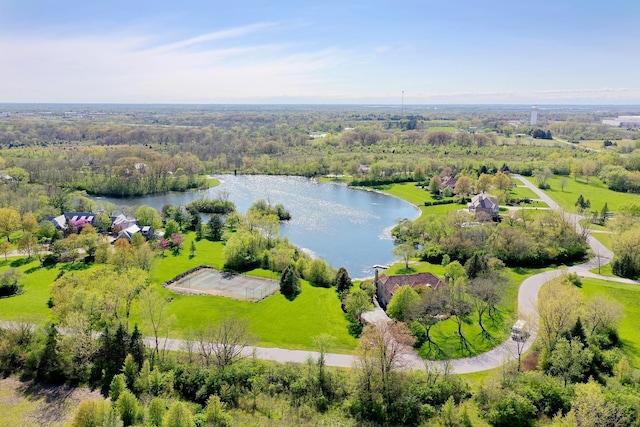 15521 S Mallard Ln, Homer Glen, IL 60491 - drone / aerial view of a large body of water and a heavily wooded area