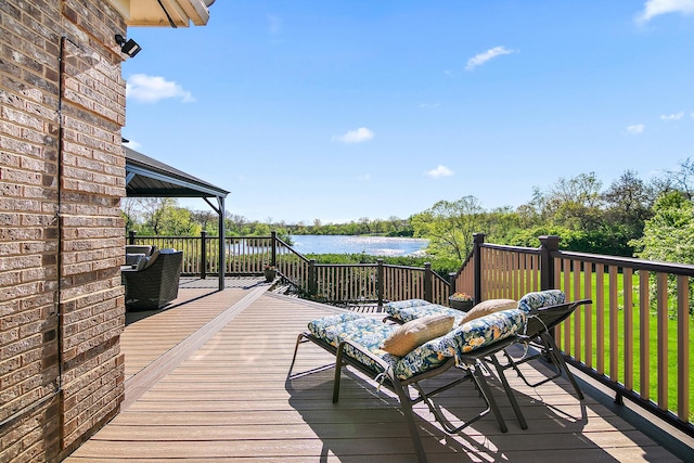 15521 S Mallard Ln, Homer Glen, IL 60491 - deck featuring a water view