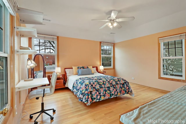 2114 Prairie St, Glenview, IL 60025 - bedroom with wood finished floors, multiple windows, and baseboards