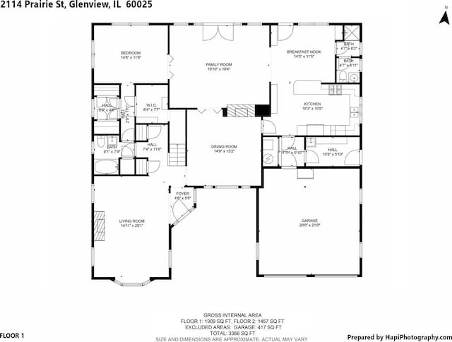 2114 Prairie St, Glenview, IL 60025 - room layout