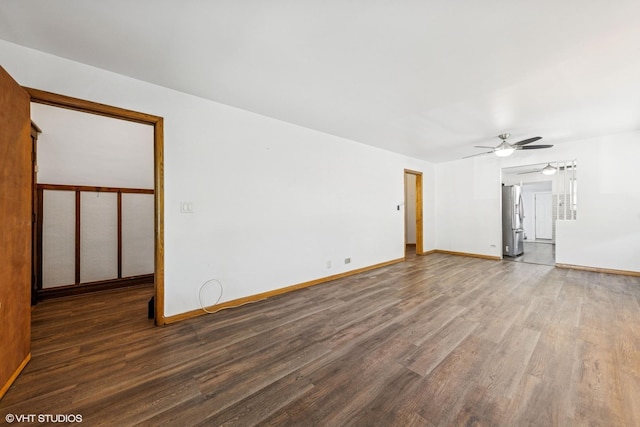 1535 S 56th Ct, Cicero, IL 60804 - unfurnished room featuring wood finished floors and a ceiling fan