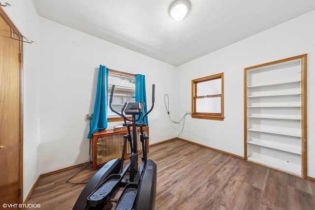 1535 S 56th Ct, Cicero, IL 60804 - exercise room featuring wood finished floors and baseboards