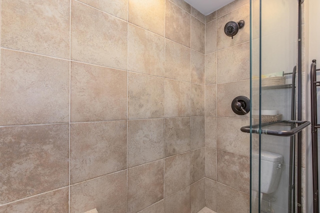 bathroom view of a stall shower