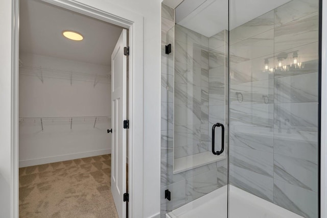 1051 Kinley Dr, New Lenox, IL 60451 - bathroom with a shower stall and a spacious closet