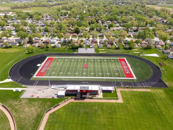 15100 Hamlin Ave, Midlothian, IL 60445 - drone / aerial view