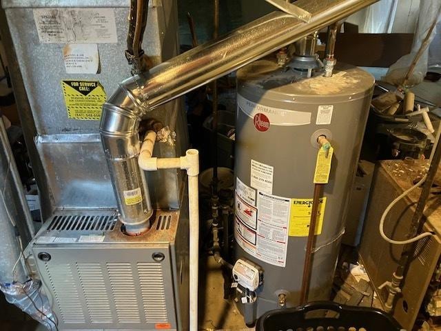 1336 Ardmore Dr, Round Lake Beach, IL 60073 - utility room featuring gas water heater and heating unit