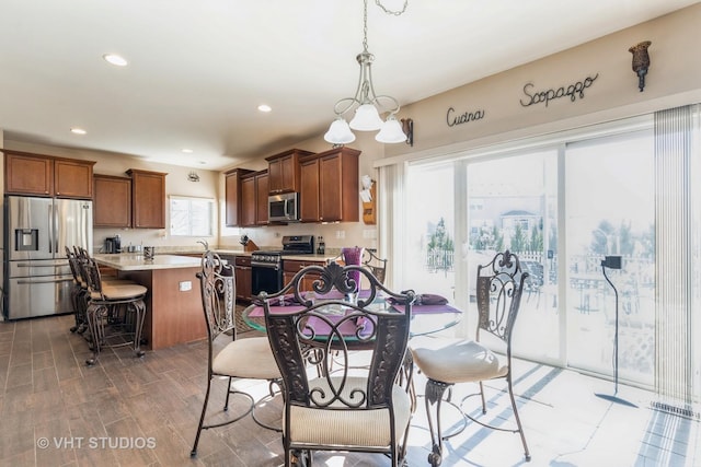 3313 Christopher Ln, Johnsburg, IL 60051 - dining area featuring wood finished floors and recessed lighting