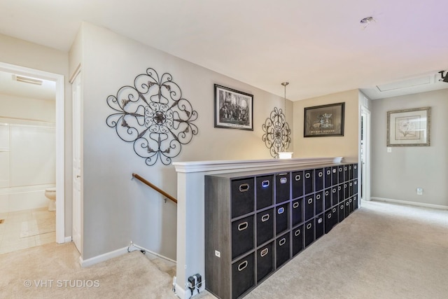 3313 Christopher Ln, Johnsburg, IL 60051 - corridor featuring carpet, baseboards, and an upstairs landing