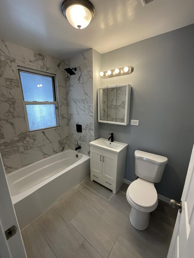 6954 S Prairie Ave, Chicago, IL 60637 - full bathroom with toilet, shower / tub combination, and vanity