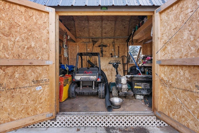 view of storage area