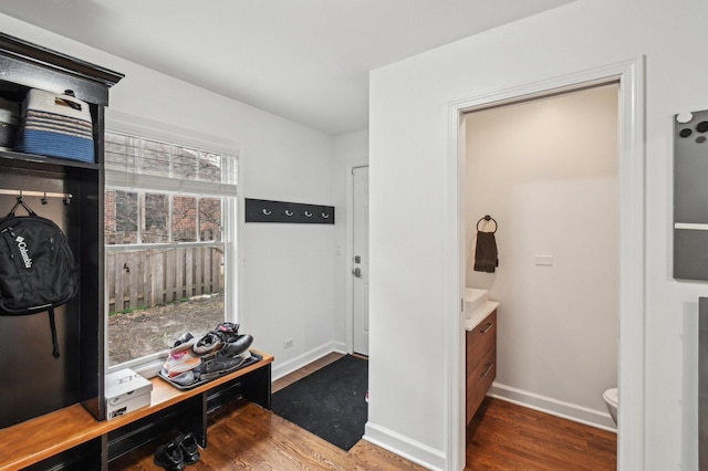 635 Ambleside Dr, Deerfield, IL 60015 - mudroom with wood finished floors and baseboards