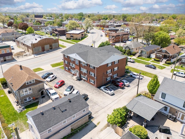 aerial view of residential area