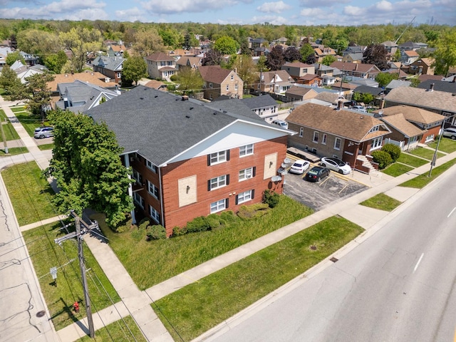 aerial perspective of suburban area