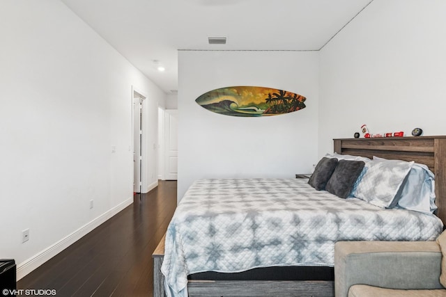 12060 Lake Trail Ln, Parkland, FL 33076 - bedroom featuring baseboards, dark wood-style flooring, and recessed lighting