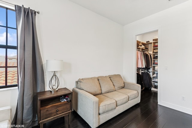 12060 Lake Trail Ln, Parkland, FL 33076 - living room featuring baseboards and dark wood finished floors