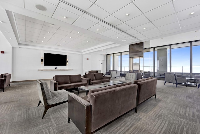 community lobby featuring expansive windows