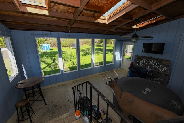 41066 N 3rd St, Antioch, IL 60002 - sunroom / solarium with a skylight and ceiling fan