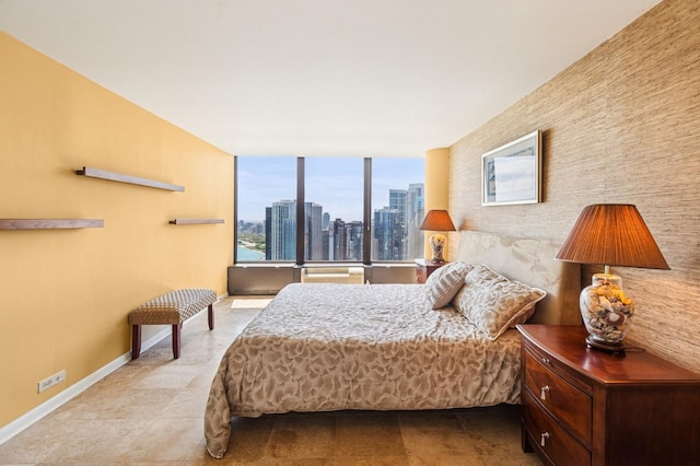 505 N Lake Shore Dr Unit 4907, Chicago, IL 60611 - bedroom featuring baseboards and a view of skyline