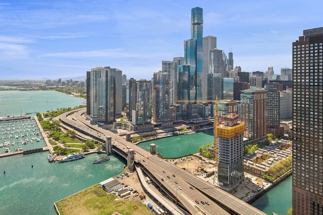 505 N Lake Shore Dr Unit 4907, Chicago, IL 60611 - view of city with a large body of water and a marina