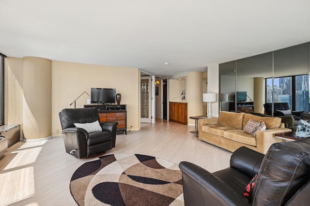 505 N Lake Shore Dr Unit 4907, Chicago, IL 60611 - living area with light wood-style floors and baseboards