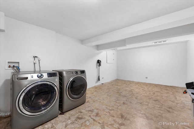 9 N Walnut Ct, Streamwood, IL 60107 - washroom with separate washer and dryer