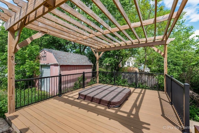 9 N Walnut Ct, Streamwood, IL 60107 - wooden terrace featuring a pergola