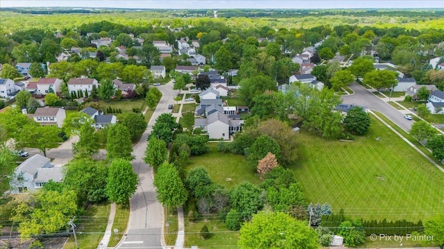 9 N Walnut Ct, Streamwood, IL 60107 - aerial view of property and surrounding area with nearby suburban area