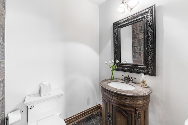 3113 Turnberry Rd, Saint Charles, IL 60174 - half bathroom with toilet, vanity, and baseboards