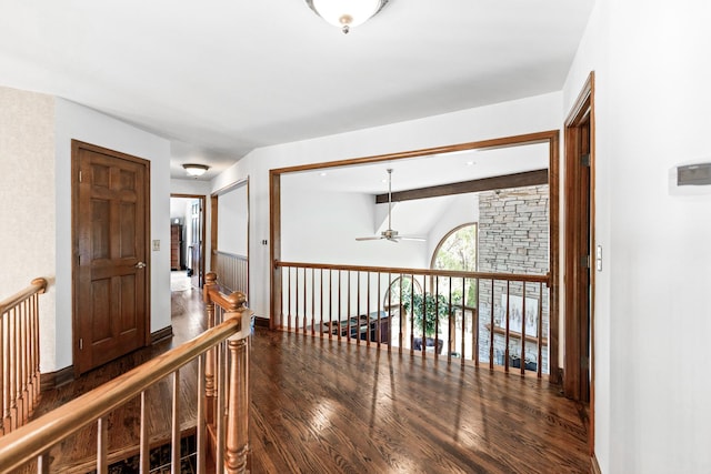 3113 Turnberry Rd, Saint Charles, IL 60174 - hall with wood finished floors and an upstairs landing