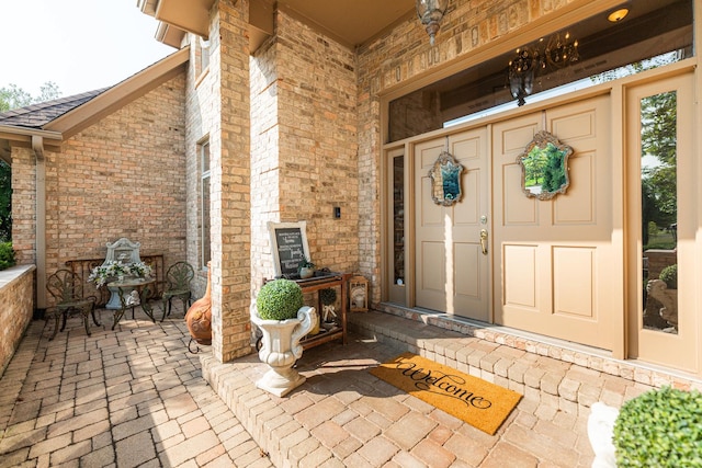 3113 Turnberry Rd, Saint Charles, IL 60174 - doorway to property featuring brick siding and a porch
