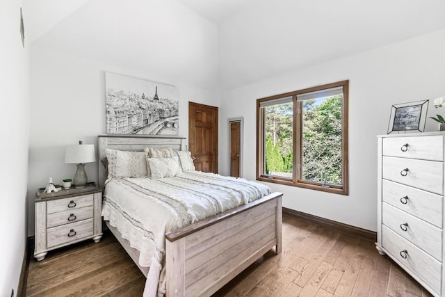 3113 Turnberry Rd, Saint Charles, IL 60174 - bedroom featuring dark wood-style flooring, baseboards, and high vaulted ceiling